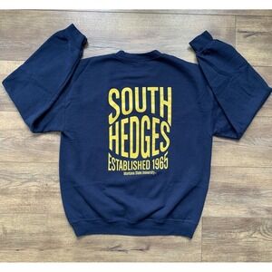 MSU South Hedges Bozeman Montana Size Medium Blue & Yellow Crewneck Sweatshirt